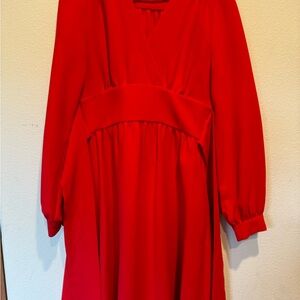 Kate Spade New York Red Long Sleeve Dress